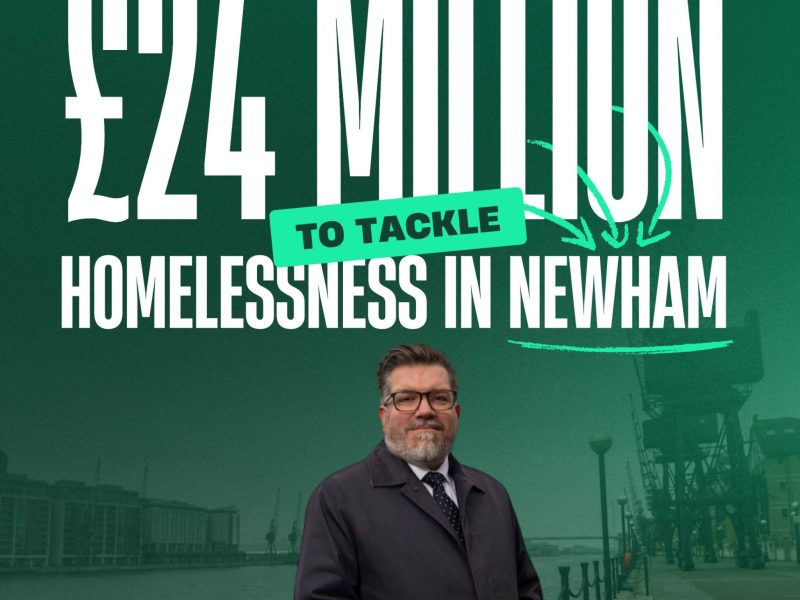 Newham will receive £24 million to tackle homelessness